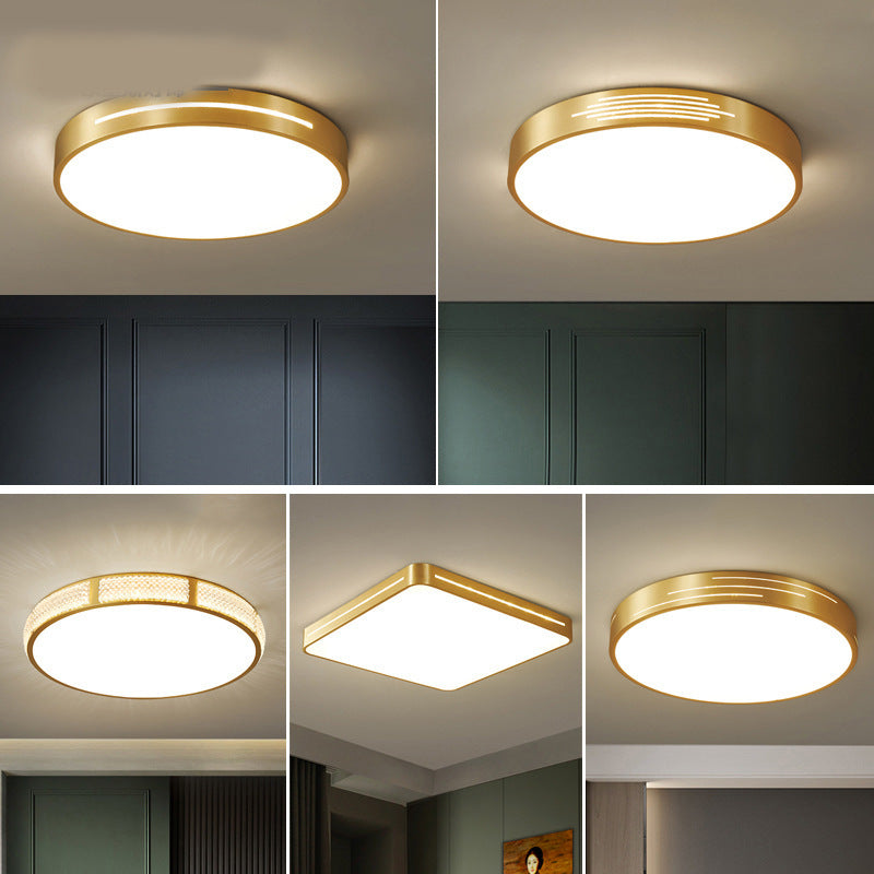 Luminaire de plafond à DEL tout cuivre à usage domestique simple