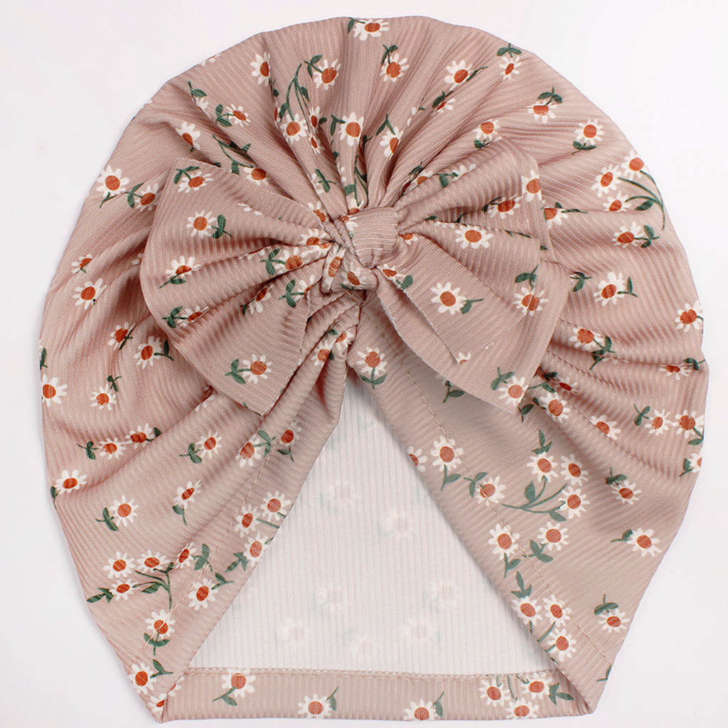 Chapeau Polyester Bébé Bow Impression Créative Chapeau Filles Bébé Chapeau