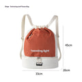Sac à dos en soie de couleur contrastante Tussah Séparation sèche-humide