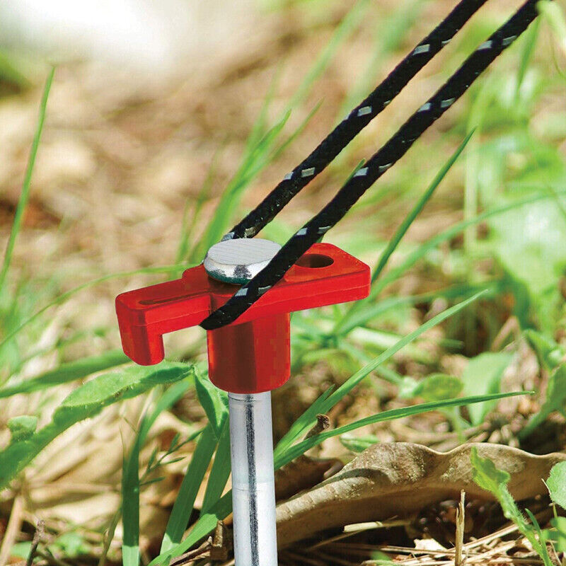 10Pcs Tente en acier galvanisé lourd Pèlerins en métal Camping Anchor de feuille de sol HS