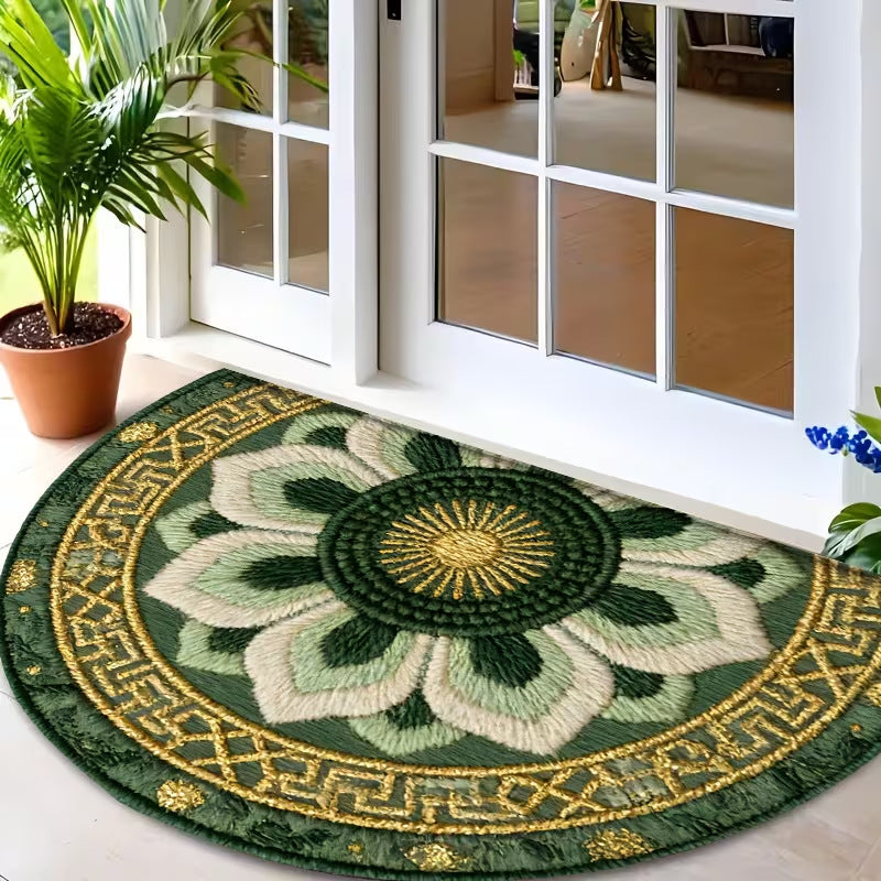 Tapis de sol en caoutchouc semi-circulaire et antisalissure
