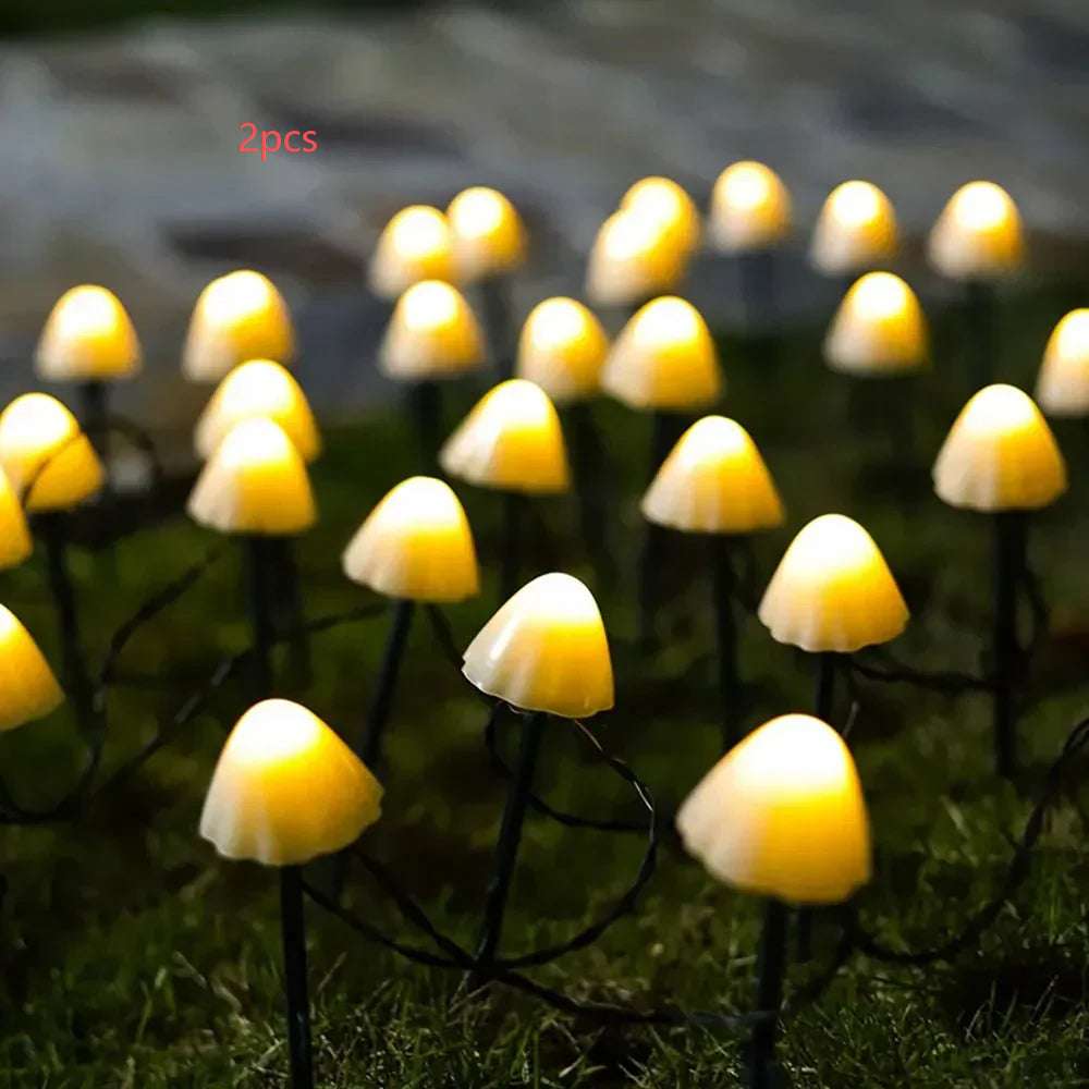 Extérieur Sol solaire Outlet Champignon Led Petites lumières colorées