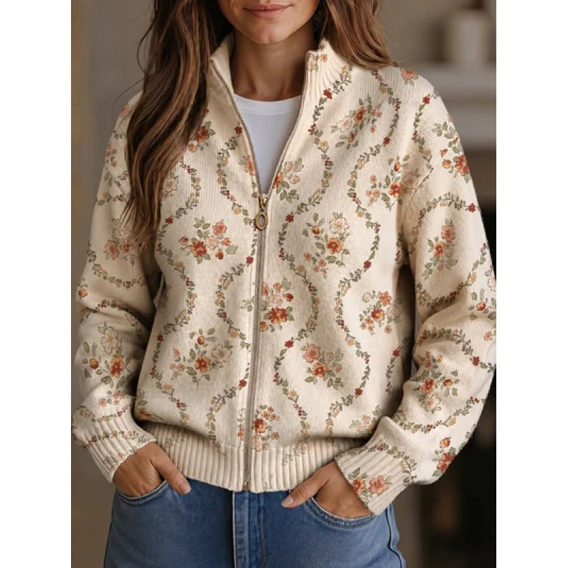 Veste en manteau pour femmes en col rond