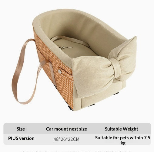 Petit siège de sécurité pour animaux de compagnie en voiture Nid Travel Car Coussin