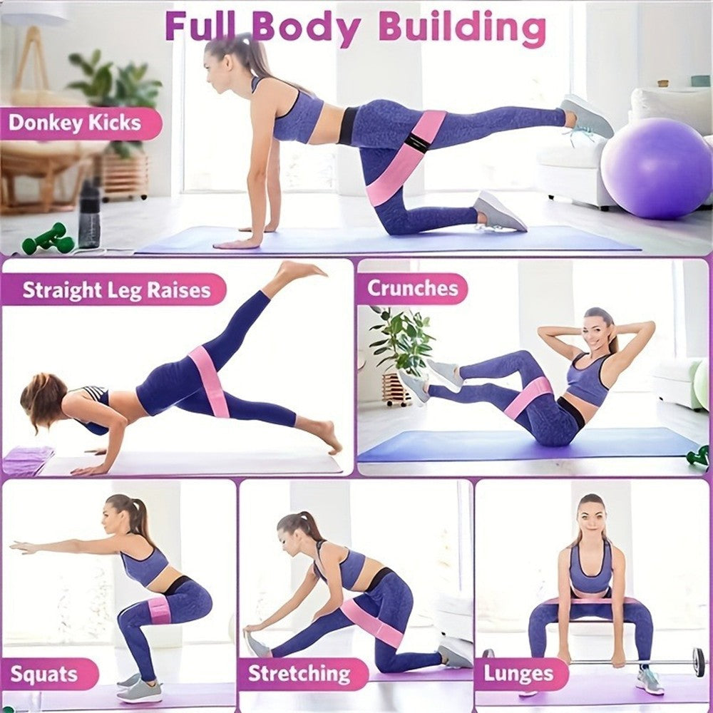 Bandes de résistance Ensemble de boucles d'entraînement d'exercice 3 Crossfit Fitness Yoga Booty Band