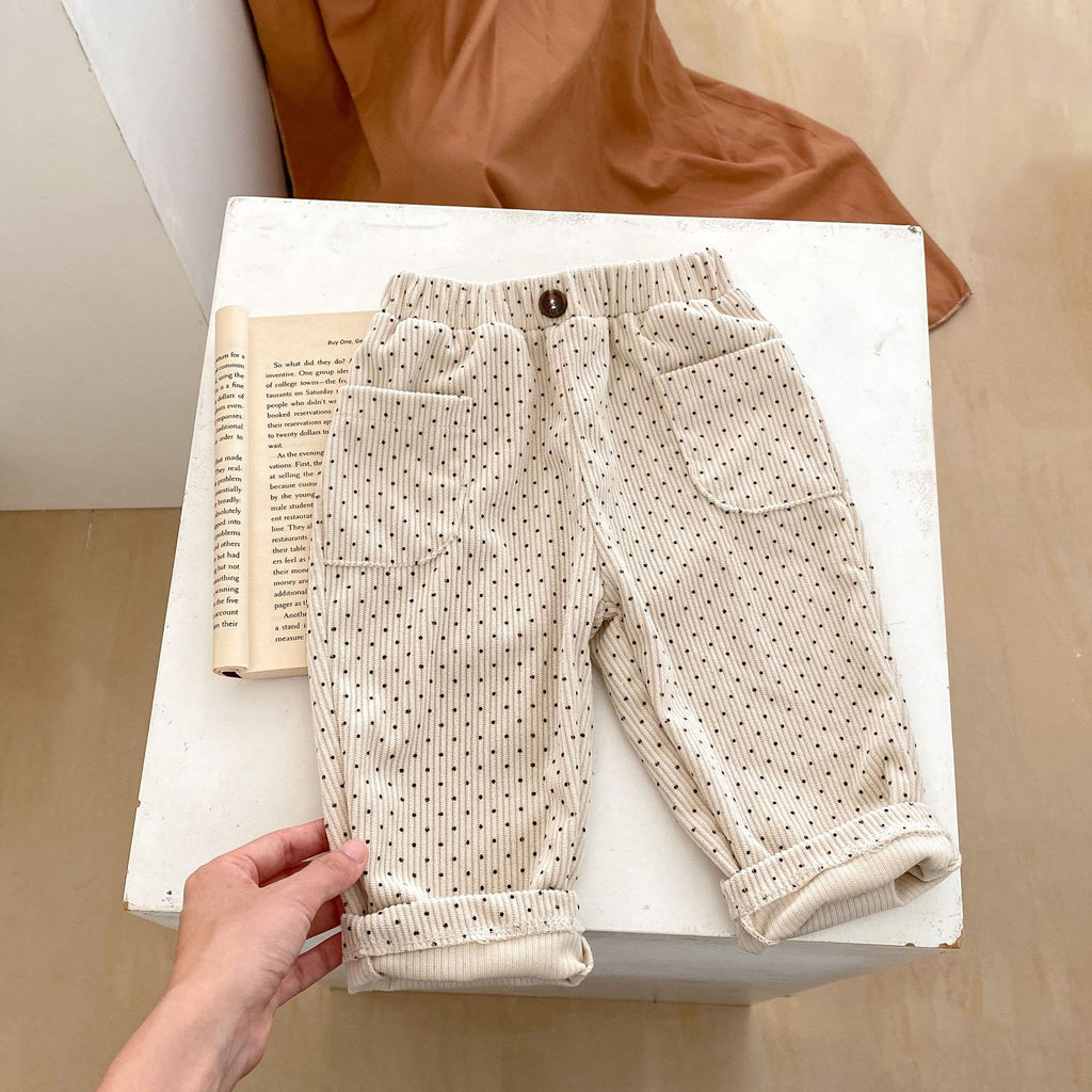 Pantalons à l'occasion de la corduroy imprimée
