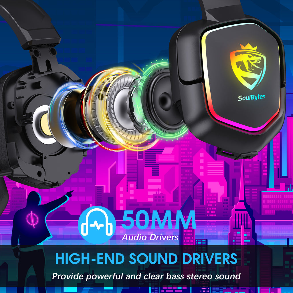 Casques de jeu d'Esports filaires sur l'oreille