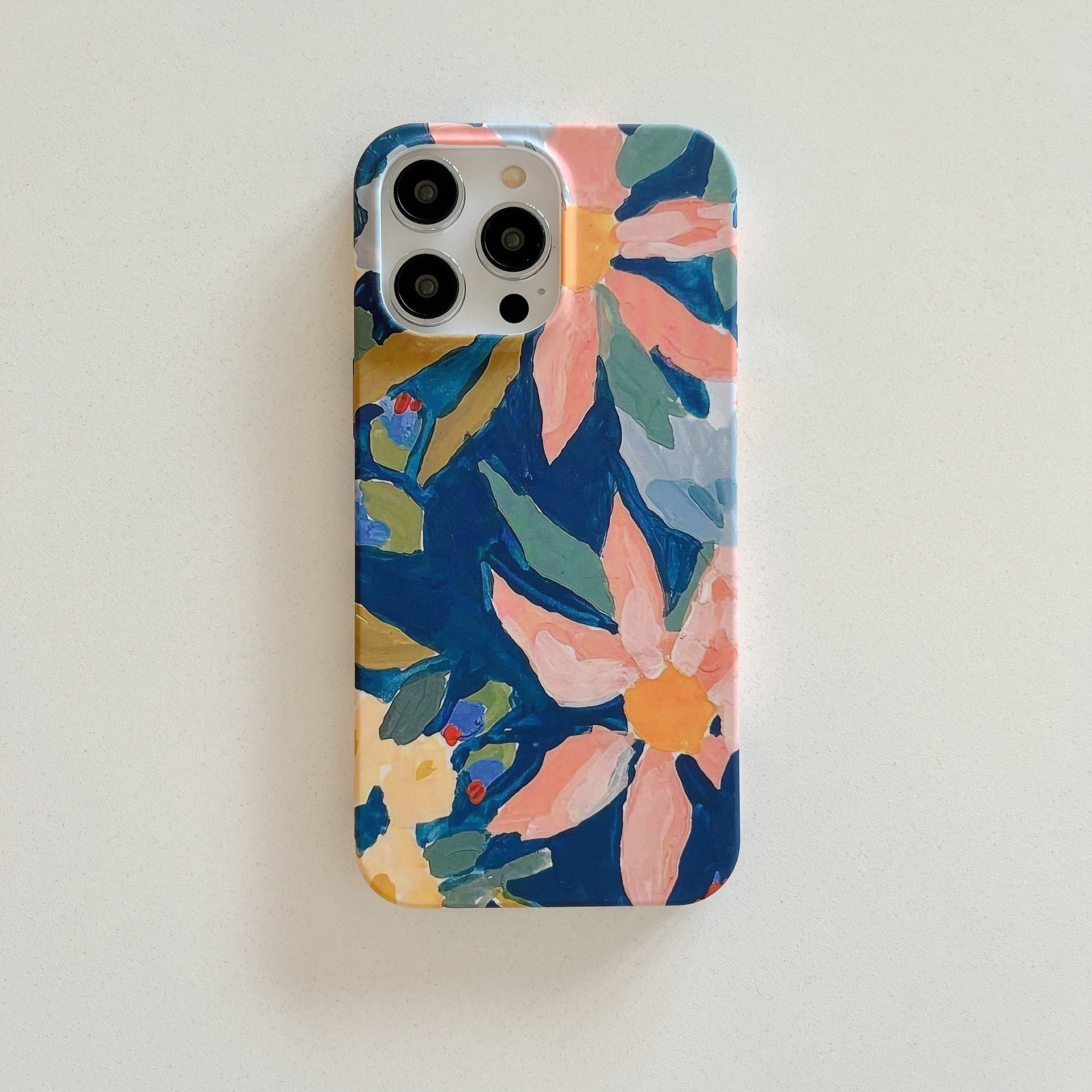 Coque de téléphone Sticker d'eau peinture à l'huile Aeolian Bells Flower Double Film PC résistant aux gouttes