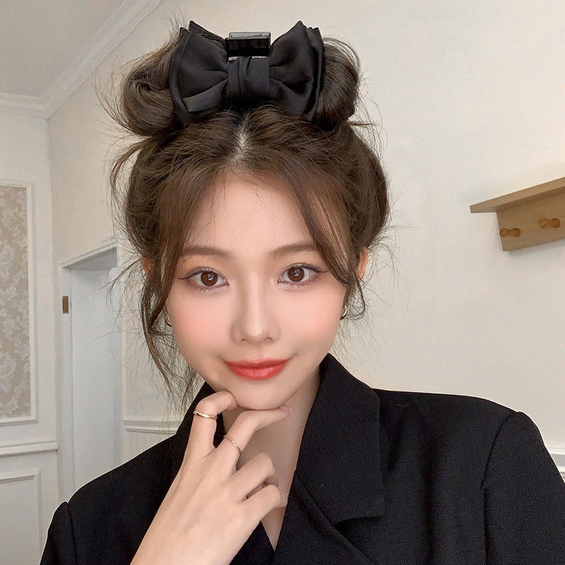 Poignée de cheveux de couleur uni XL Bow Ribbon