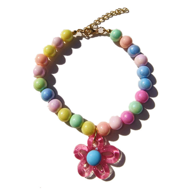 Collier pour animaux de compagnie coloré fait main