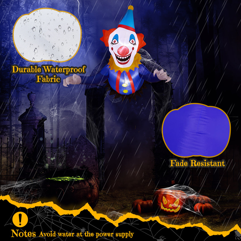 Remplacer 82852062 3.3 FT Clown gonflable d'Halloween cassé de la fenêtre extérieure Decoratio