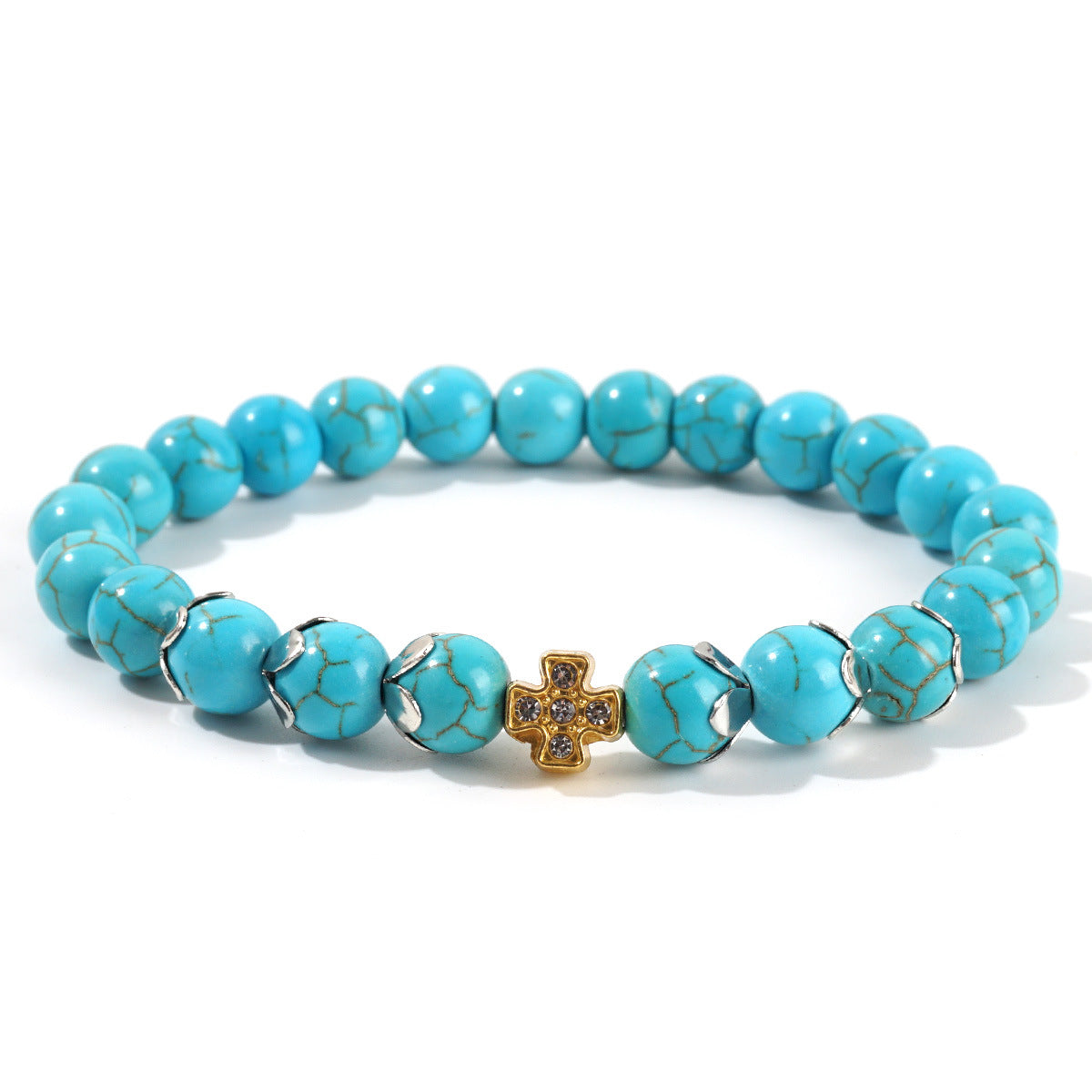 Bracelet Tourquoise Rond de 8mm