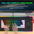 Keyboard and mouse combo white backlight mixed color black