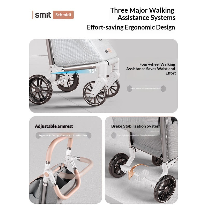 Chariot de ménage léger avec quatre universels Roues