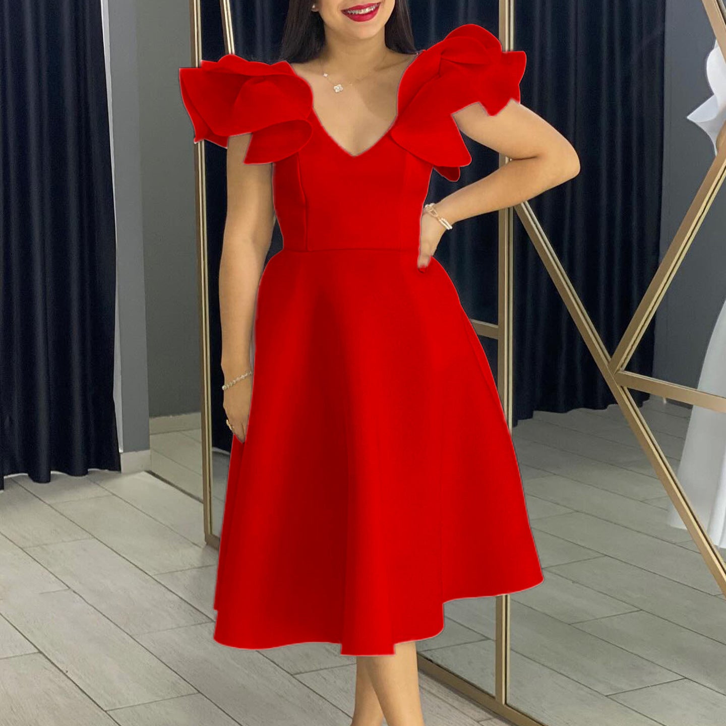 Robe à manches hautes pour les banquets et les fêtes