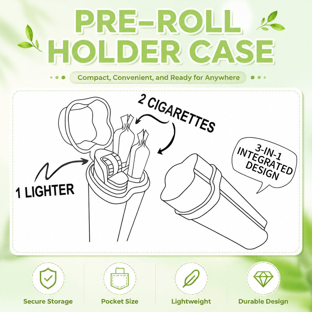 Un-pièce Flip-top Cigarette kit avec deux trous incluant l'éclairage pour un rangement facile