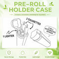 Un-pièce Flip-top Cigarette kit avec deux trous incluant l'éclairage pour un rangement facile