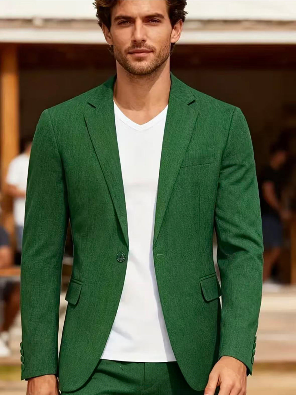 Veste à taille unique pour hommes casual Blazer