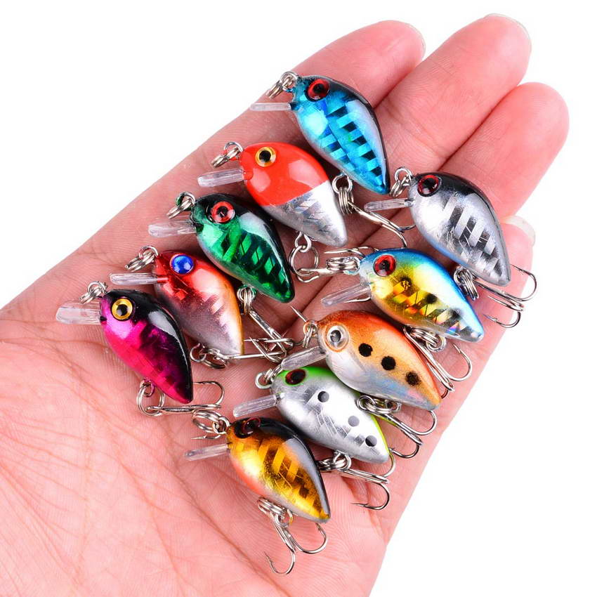Pêche Lure Set Pêche à bec dur Mini Minnow Floating Swin