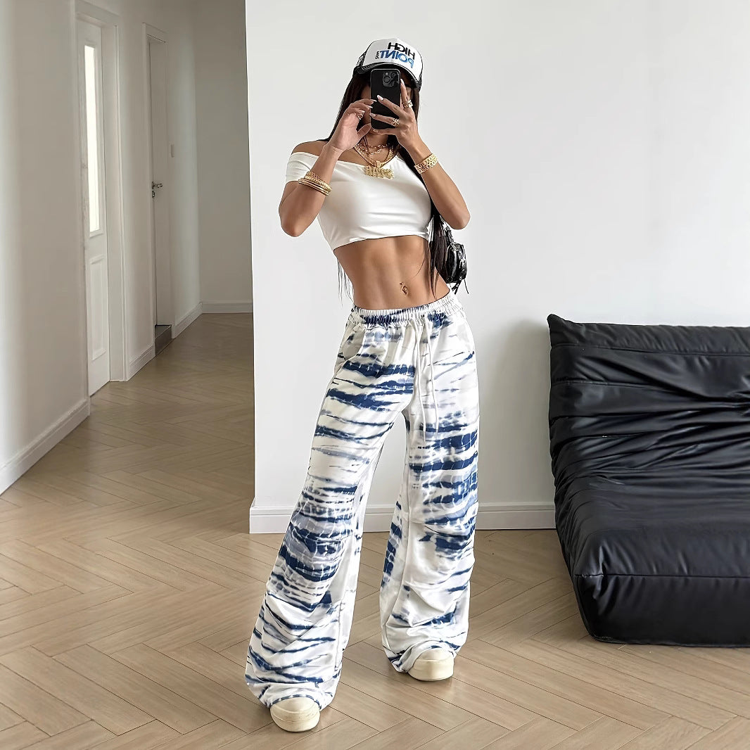 Pantalons en cuir mince imprimé pour femmes