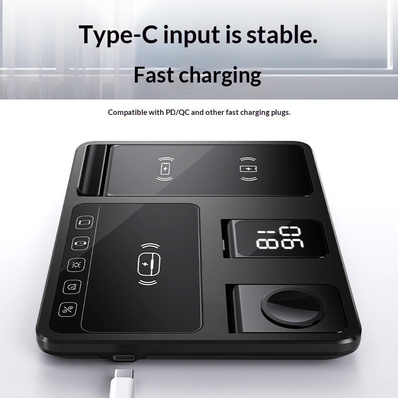 Chargeur sans fil de bureau tactile d'affichage numérique