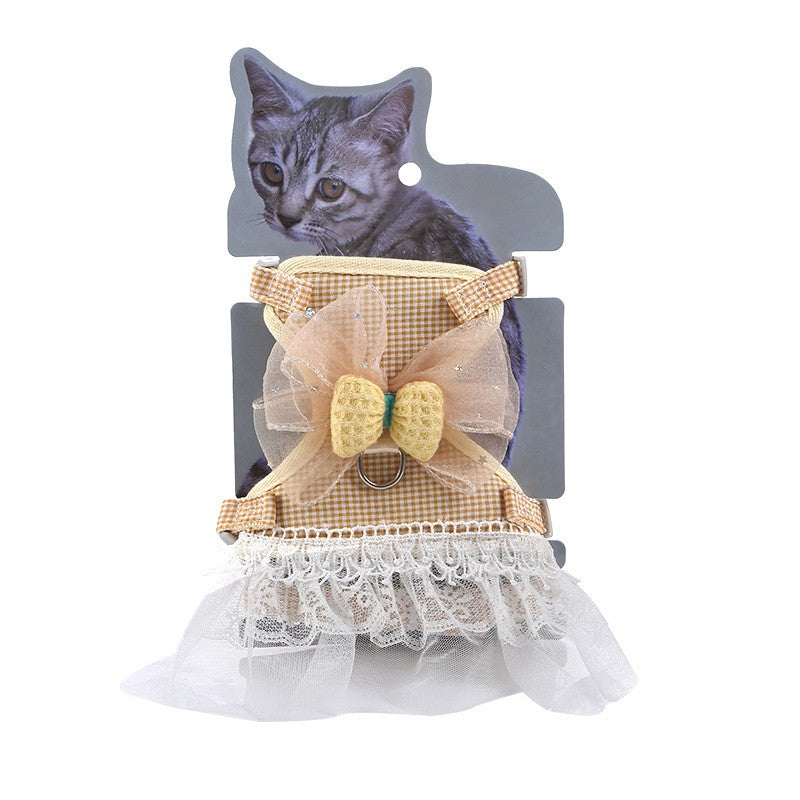 Robe de princesse en dentelle pour animaux de compagnie