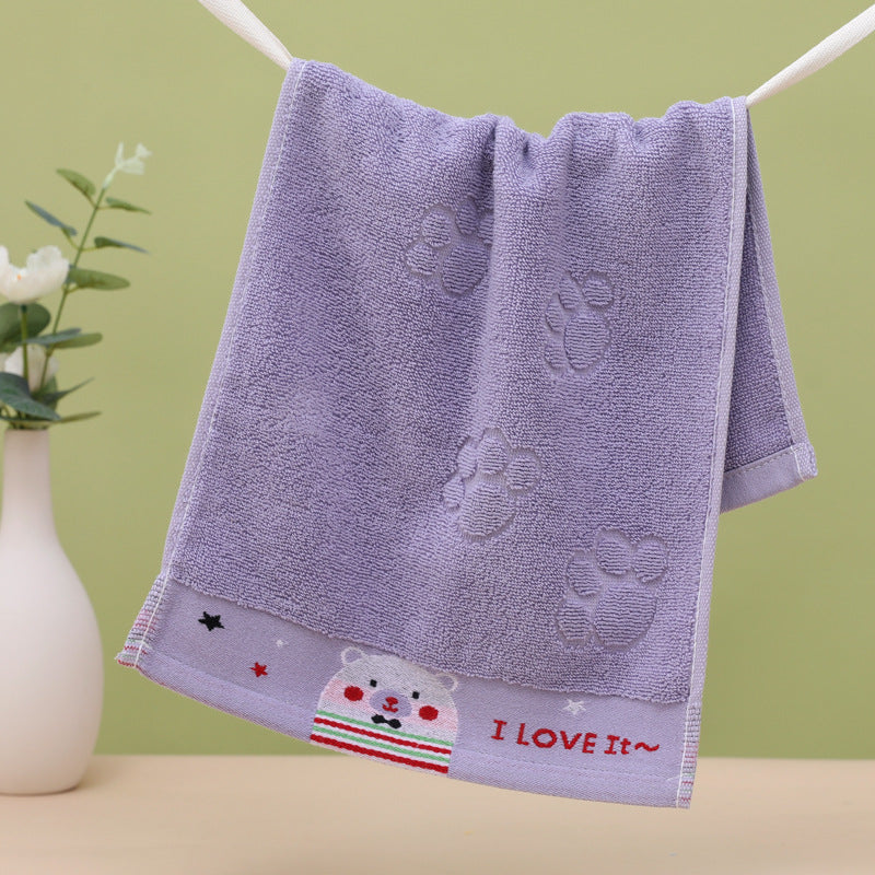 Enfants Mignon coton Lavabo absorbant de couleur unie
