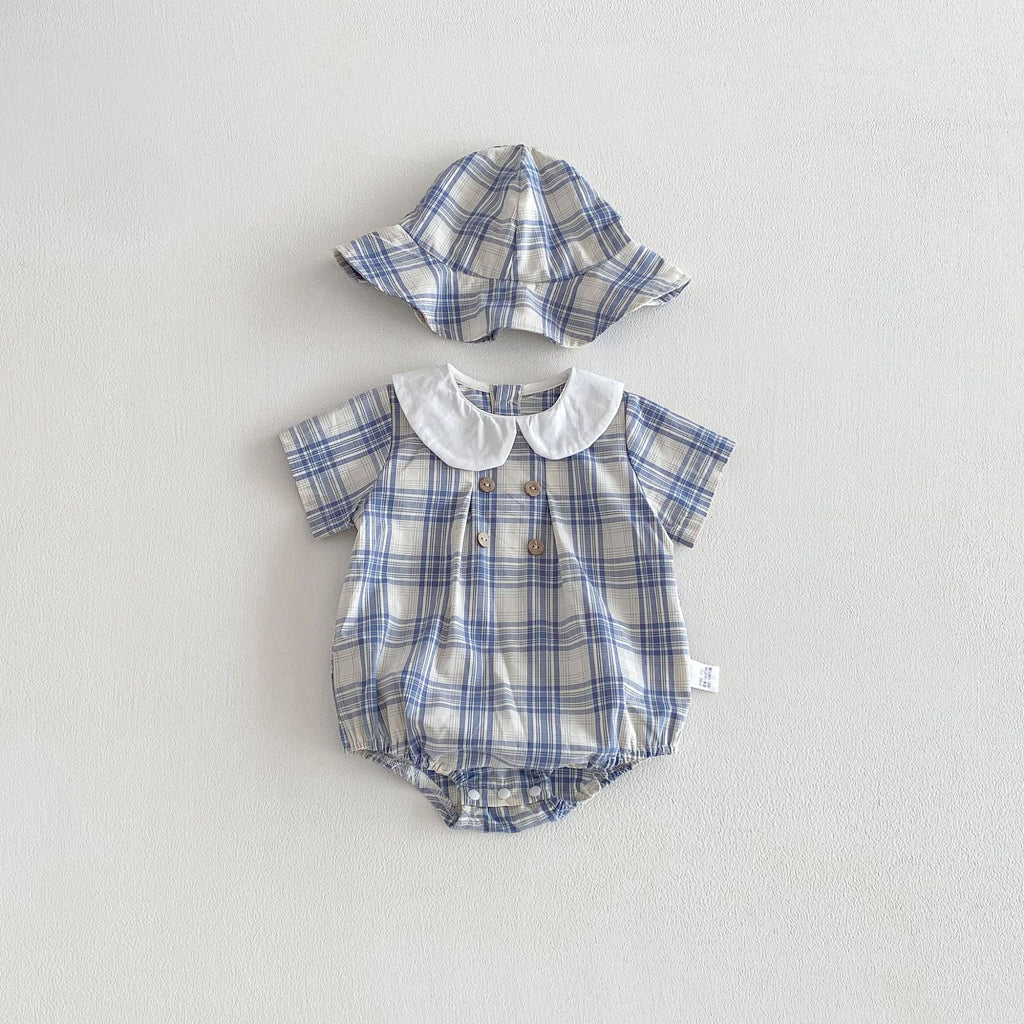 Bébé Onesie Rompeur à manches courtes Crawling costume avec un hood tendance