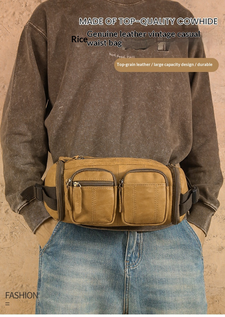 Sac de poitrine en cuir givré de style vente chaude