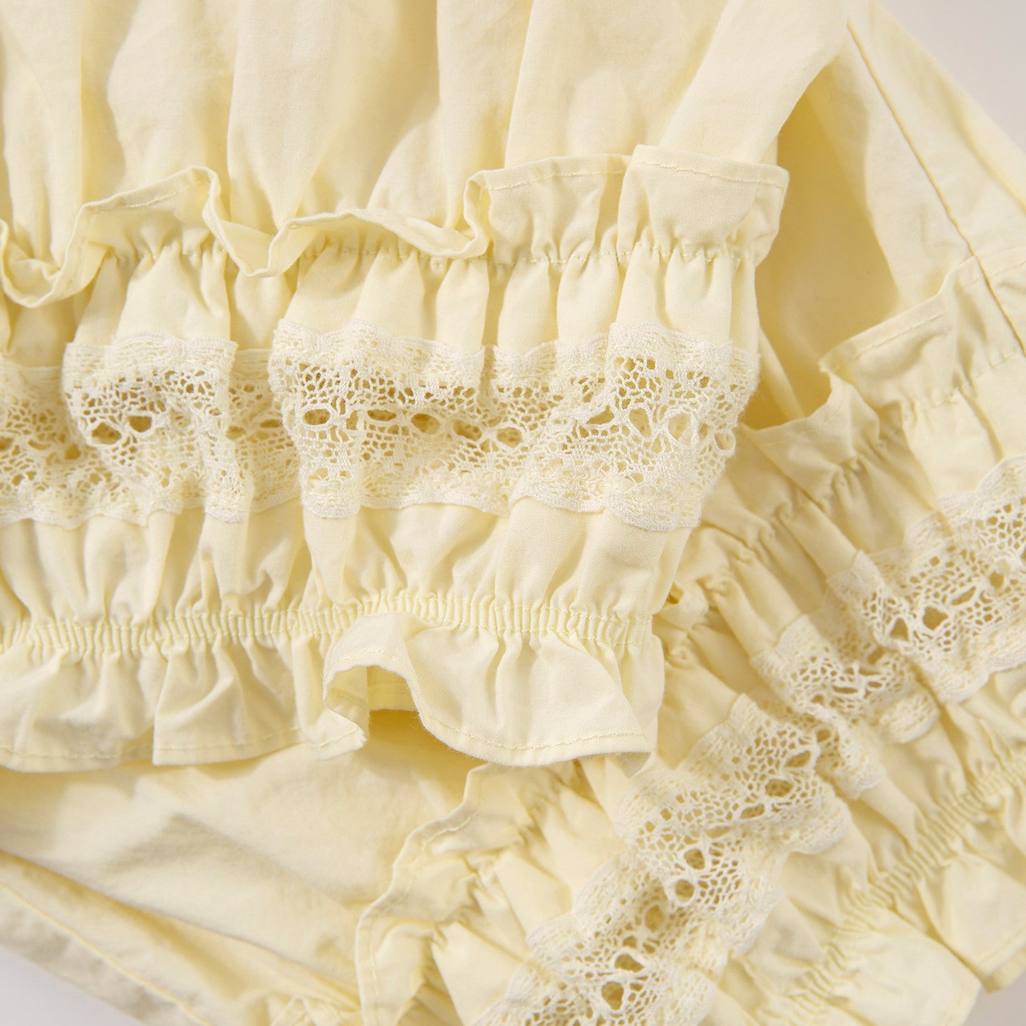 Pantalons casual pour enfants Bloomers à volant en dentelle à double couche
