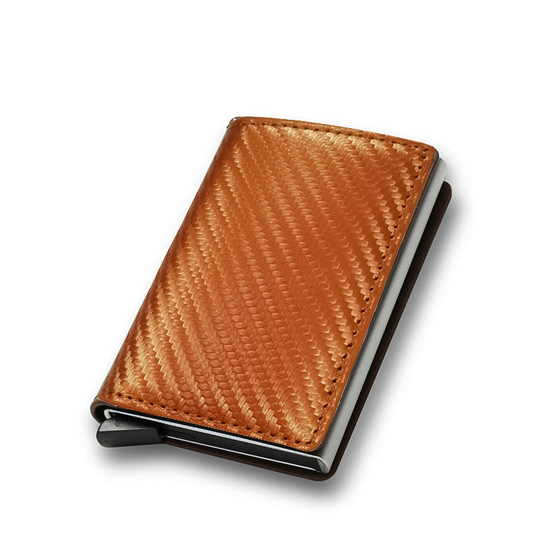 Alliage d'aluminium de portefeuille pour hommes en fibre de carbone RFID