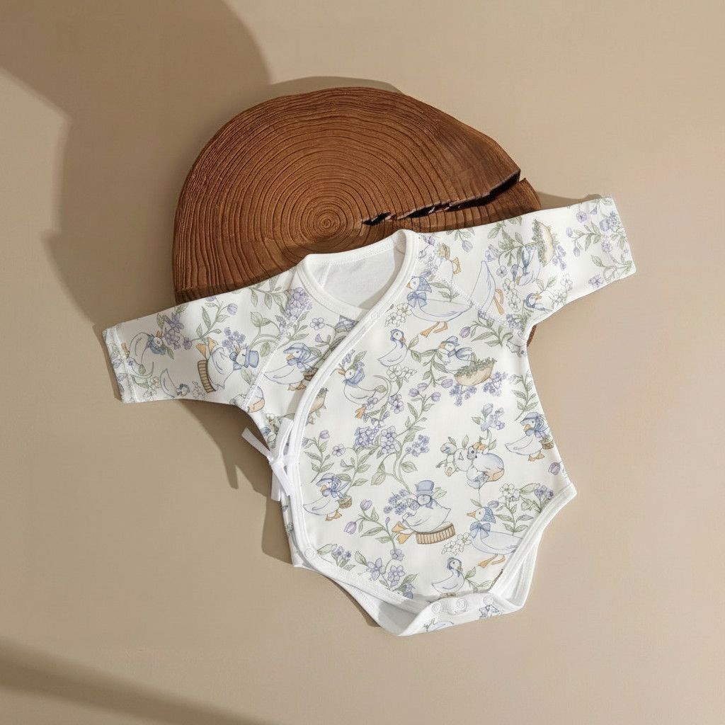 Romper à manches longues en coton pur quatre saisons pour bébés Et