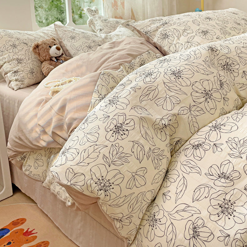 Classe A Cotton de fil nuage Quatre-pièces Set Style