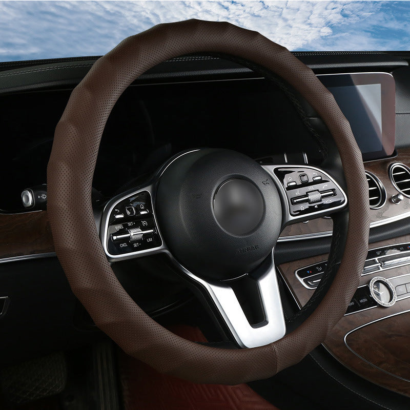 Poignées de poignée en cuir Couverture de volant de voiture