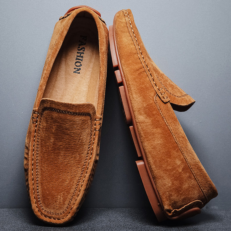 Chaussures Homme d'été en cuir véritable respirant