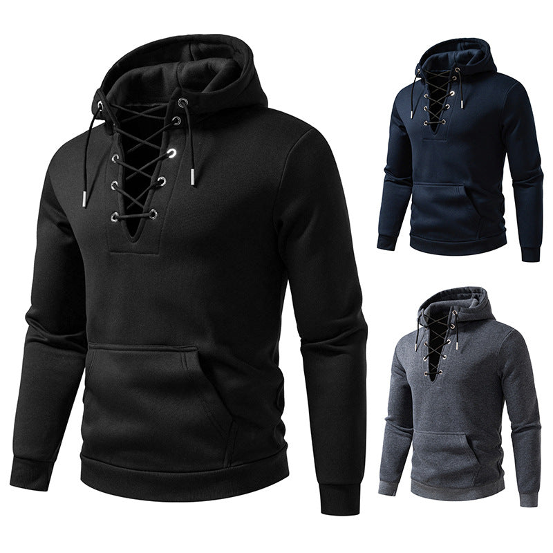 Sweat-shirt à cordes à capuche à capuchon pour homme