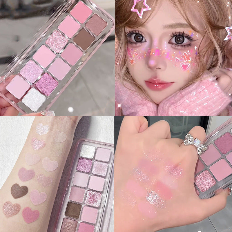Accueil Créatif Polyvalent 12 Couleurs Eye Shadow Plate