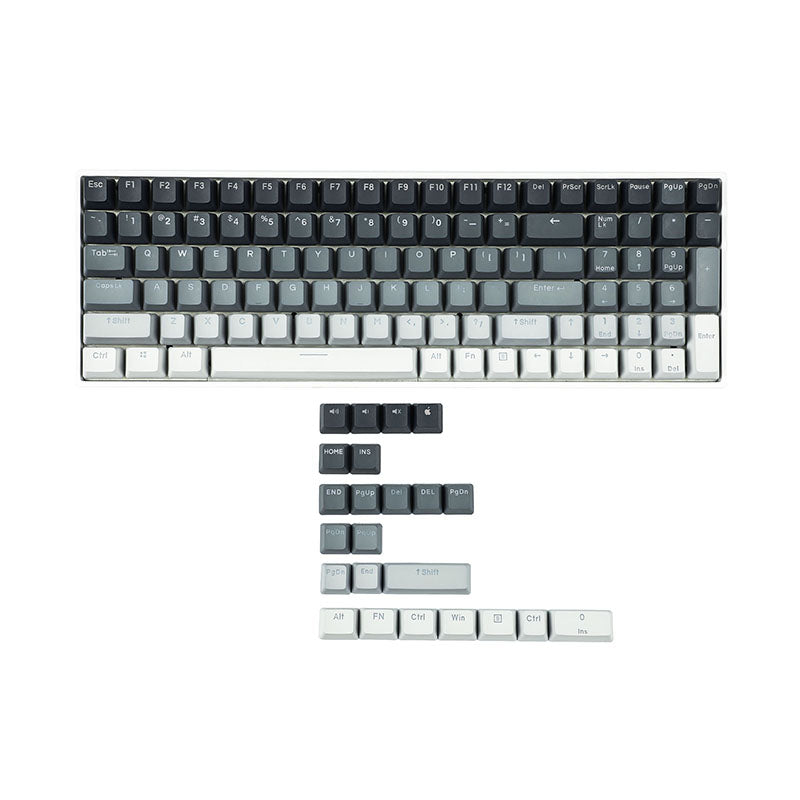 Double couleur Gradient Pbt Dip Teed Positive gravé transparent Oem Keycaps