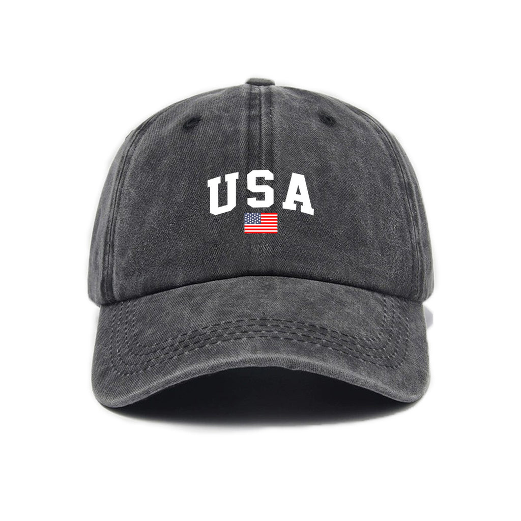 Imprimé lettre Lavé et décontraction Soft-crown Vintage Casquette de baseball