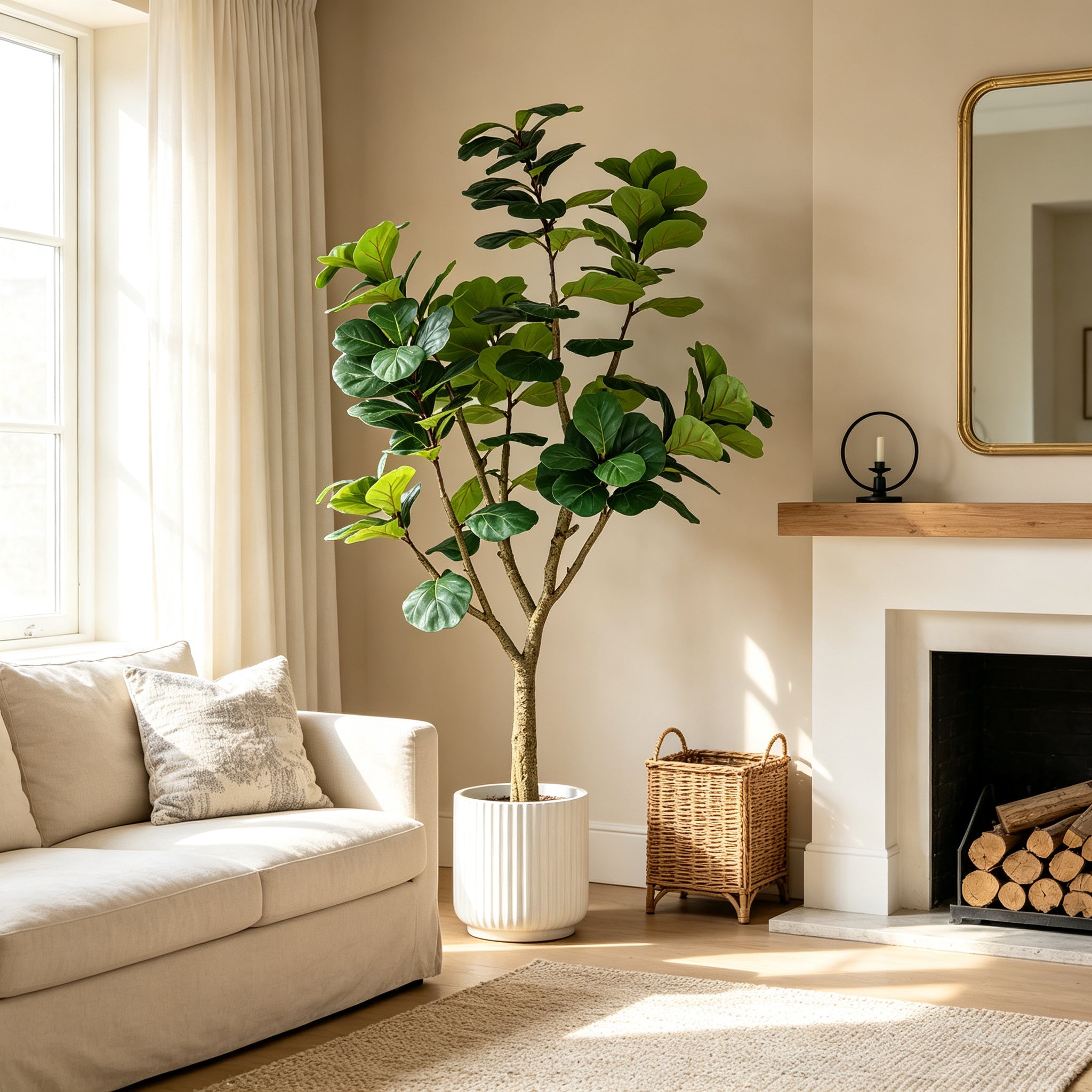 Figuier à feuilles de violon artificiel 7FT