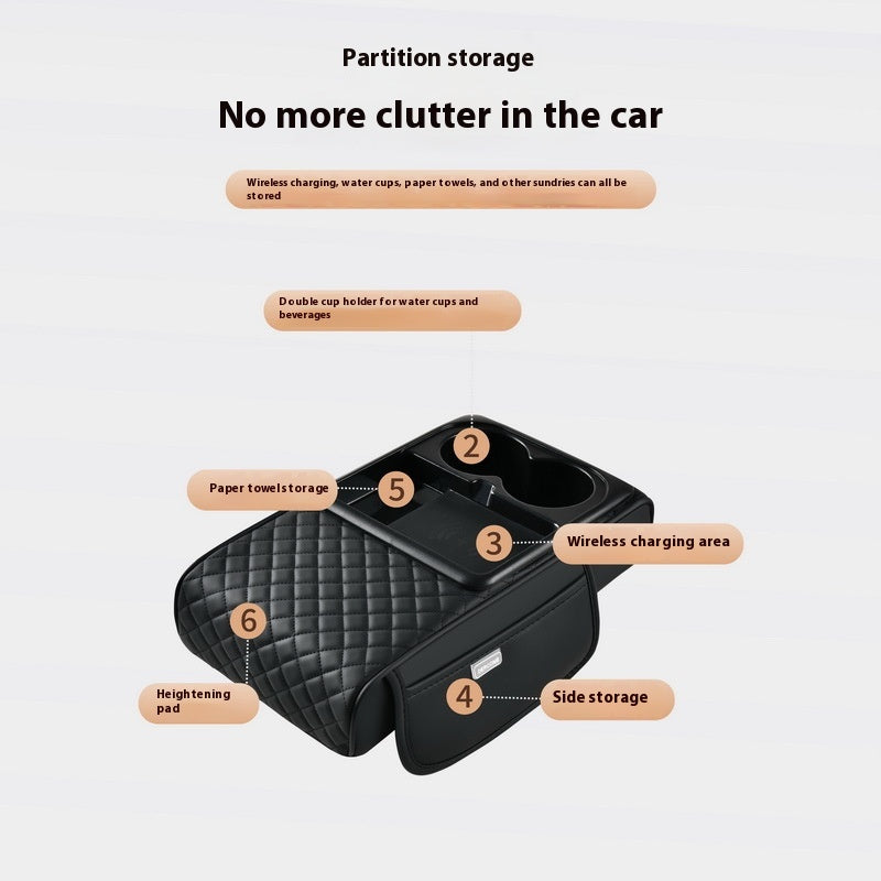Automobile Armrest Box Cover Smart Wireless Charging Tissu de charge rapide multifonction