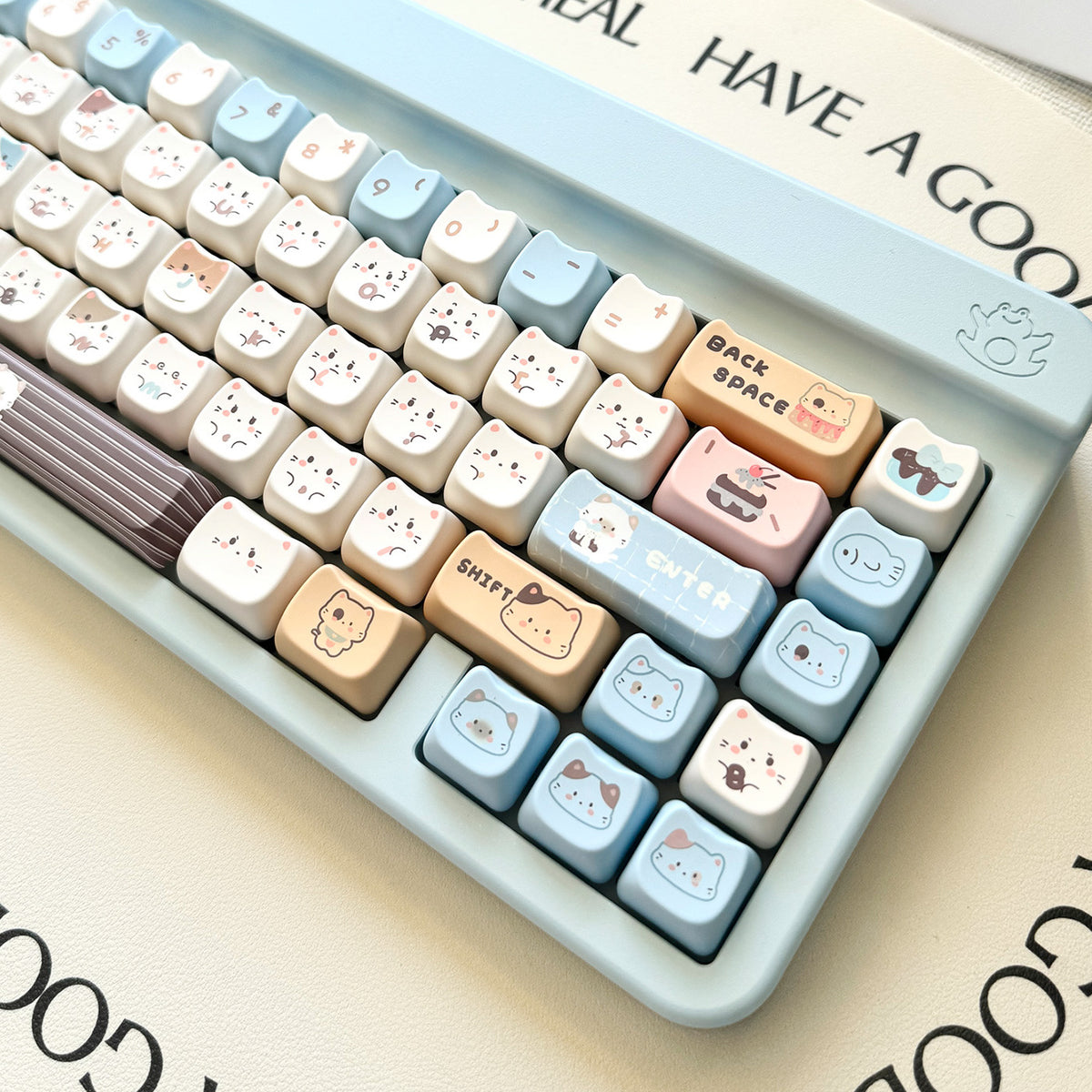 Full Set PBT Dye Sublimation Key Cap Ocean Salt Mars Space 7u Supplement