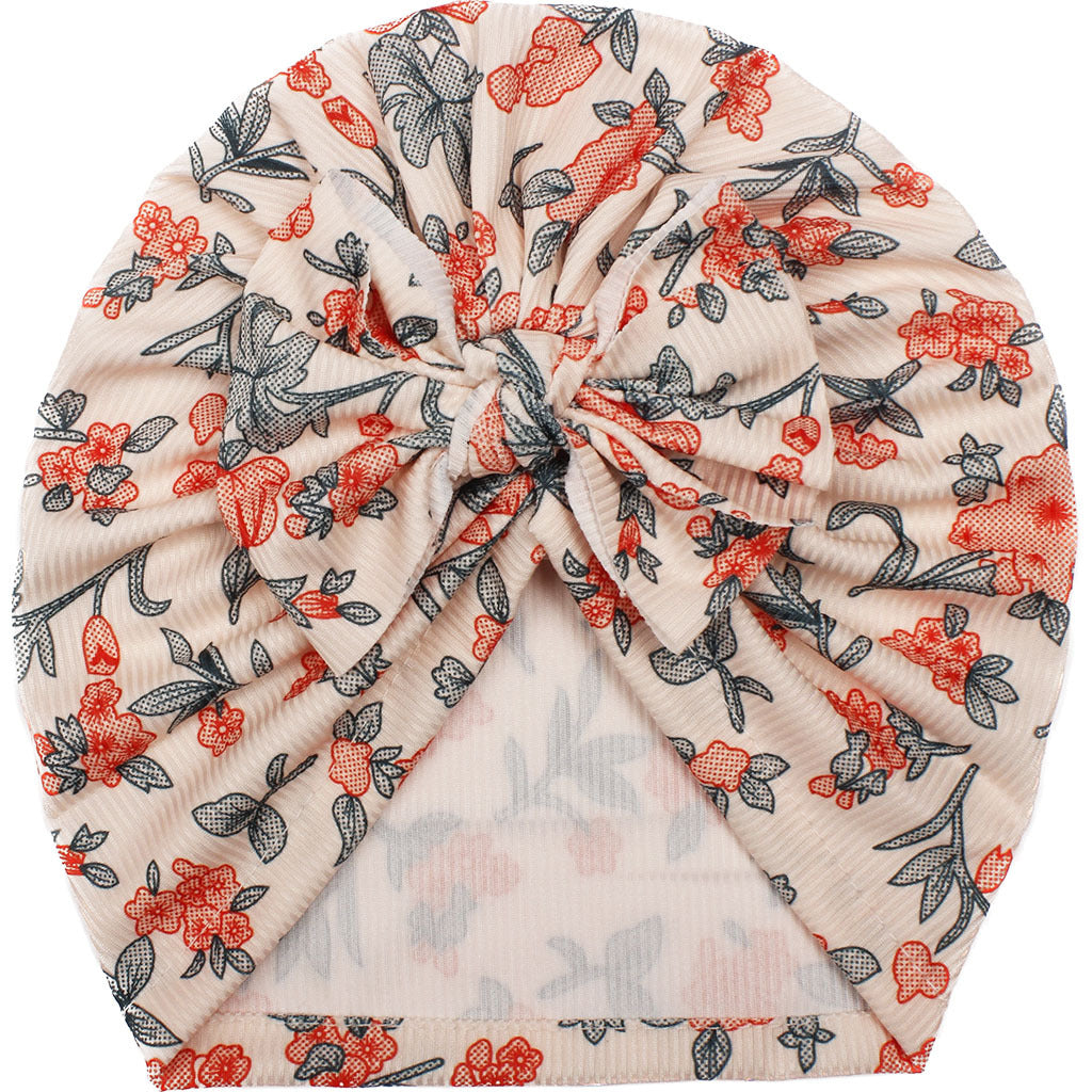 Chapeau Polyester Bébé Bow Impression Créative Chapeau Filles Bébé Chapeau