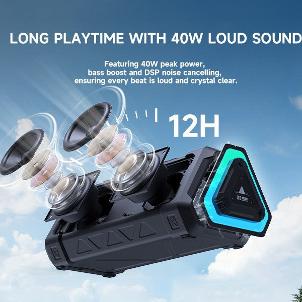 Haut-parleur Bluetooth extérieur sans fil portable haute puissance