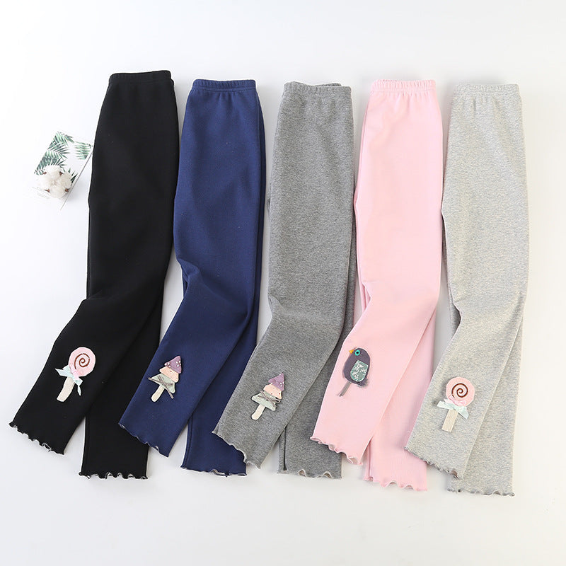 Sous-vêtements doux rembourrés Ruffled Fleece Lined Chaud Garder les pantalons minces