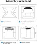 40x 40cm 144LED Portable LED Tente Box Bar Cube Room Studio Photographie 16 pouces
