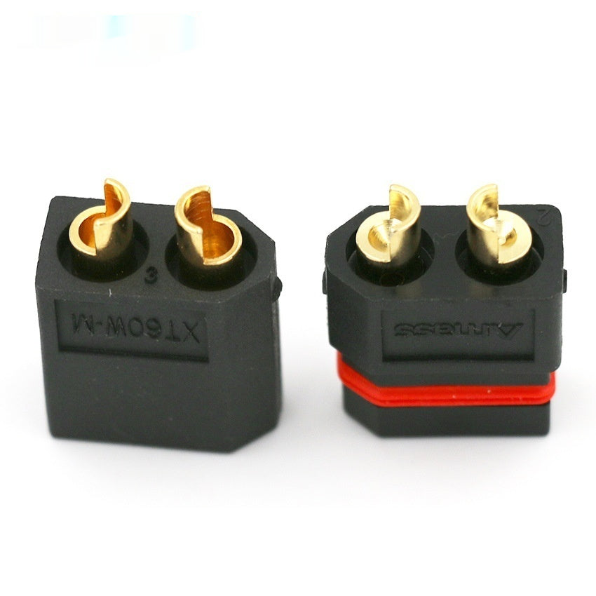 XT60W-M F mâle et femelle connecteur imperméable plaqué or noir haut courant modèle A