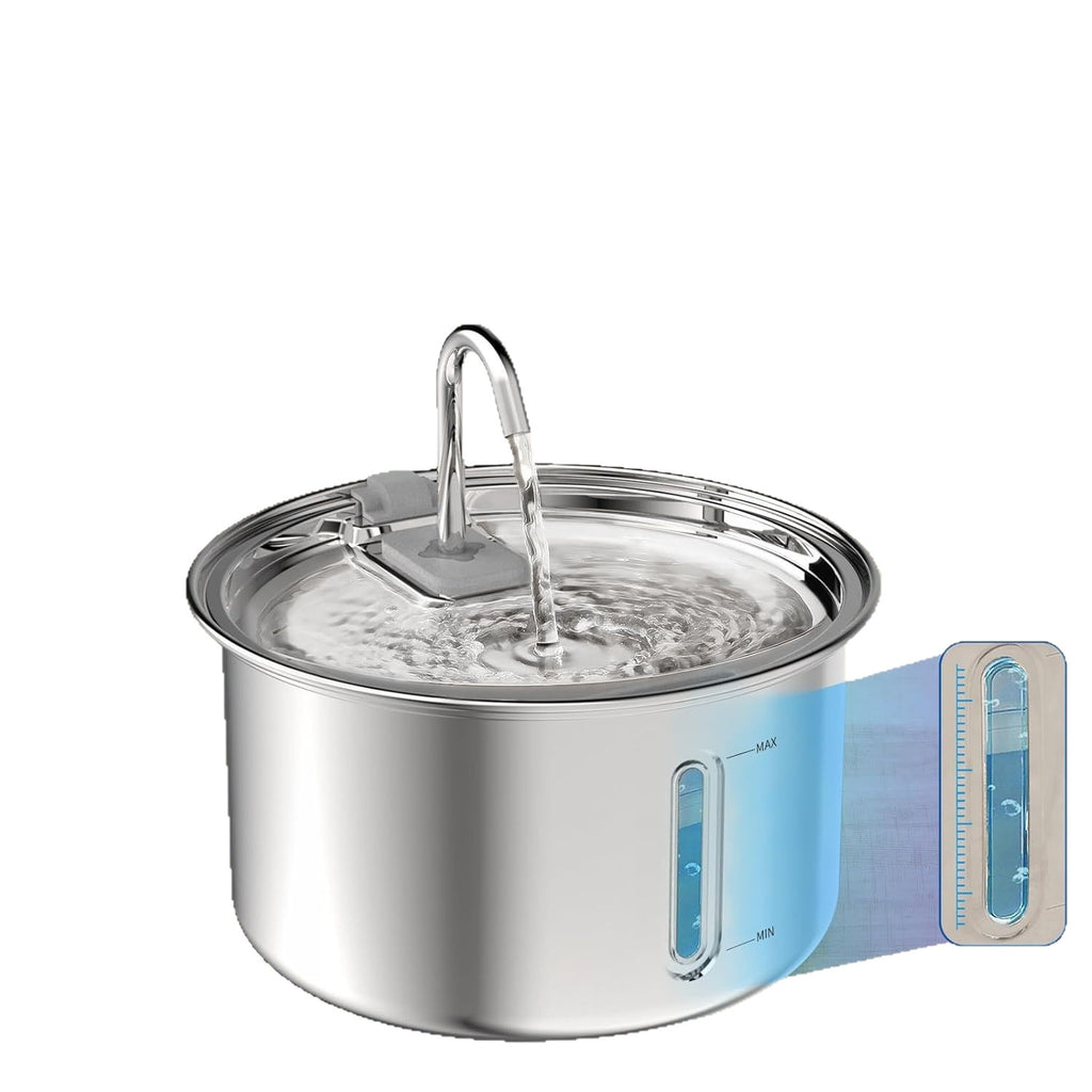 Animal Fontaine d'eau 304 Acier inoxydable Distributeur d'eau de chat