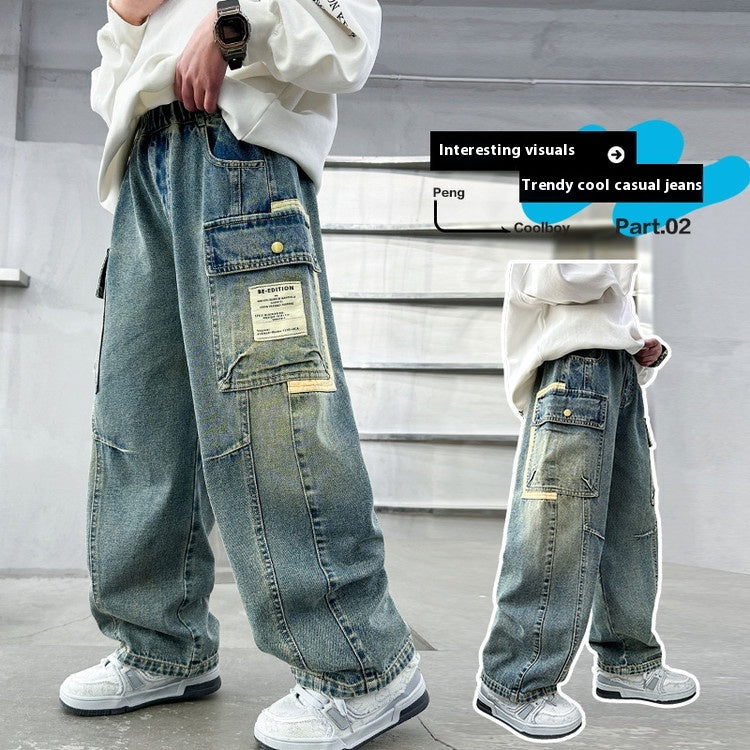 Vêtements de printemps pour enfants Pantalons droit