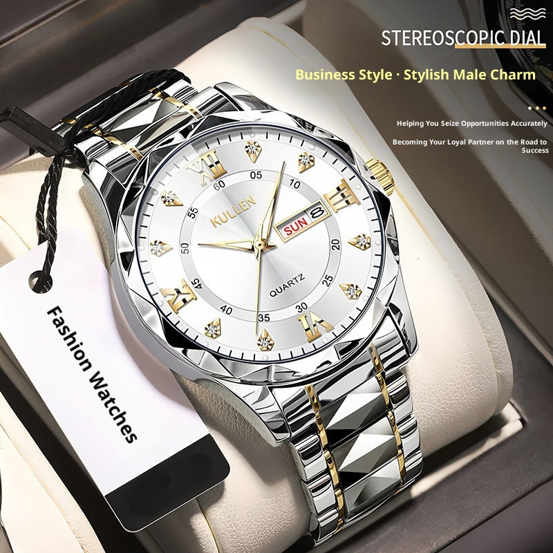 Waterproof Luminous Quartz Business Watch